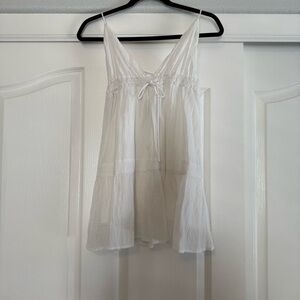 Princess Polly White Sleeveless Mini Dress